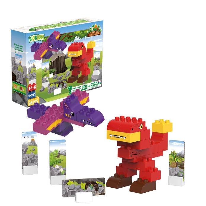 36 PCS Biobuddi T-Rex & Pteranodon